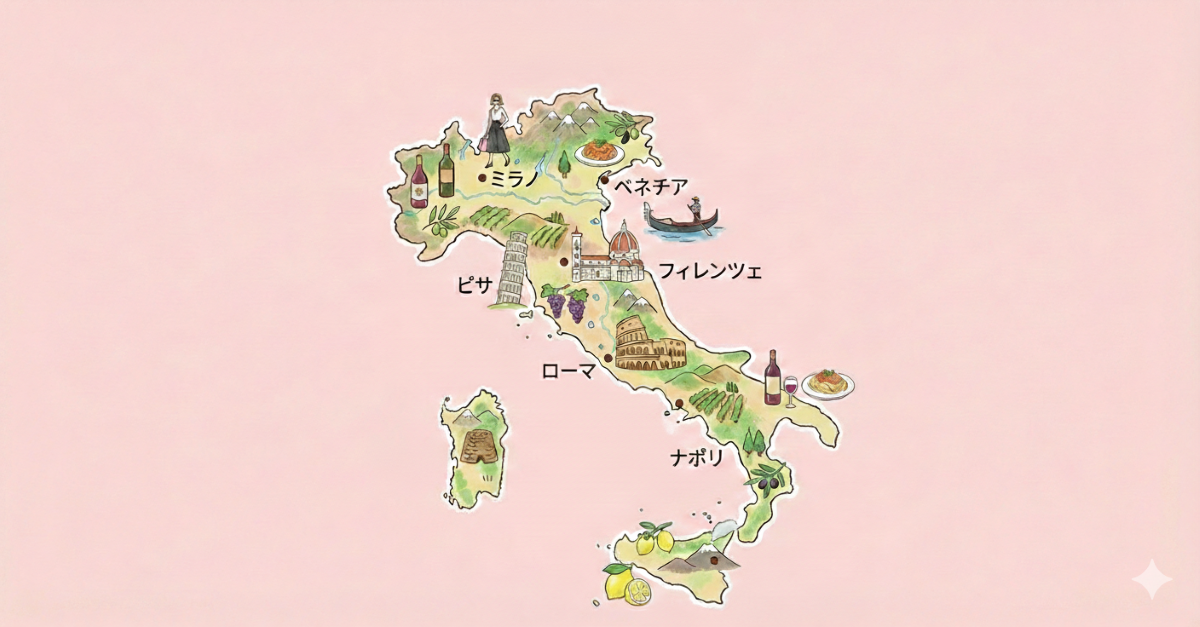 イタリア・ローマからピサなどの街並み