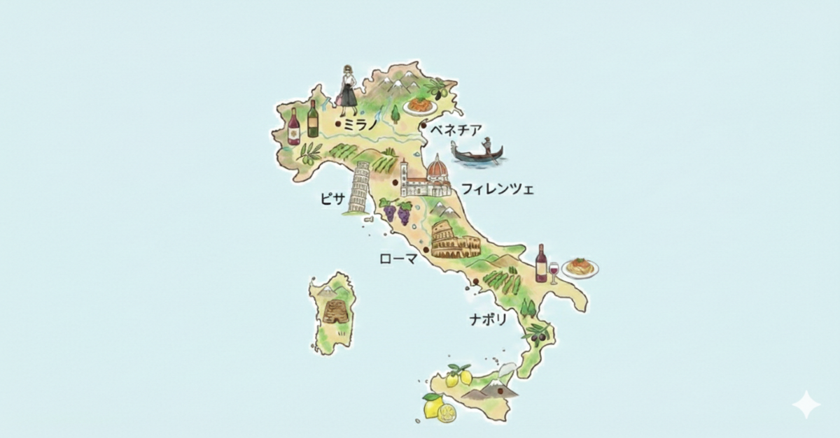 イタリア・ローマからピサなどの街並み