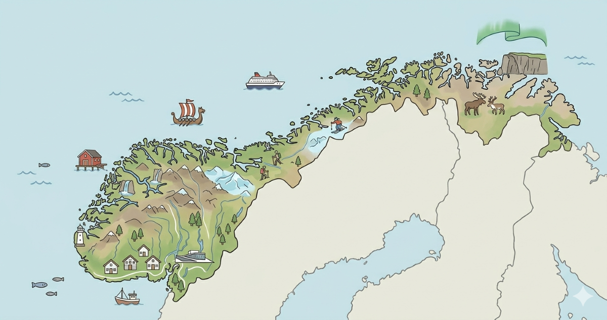 ノルウェー・北欧のカラフルな街並みやフィヨルド